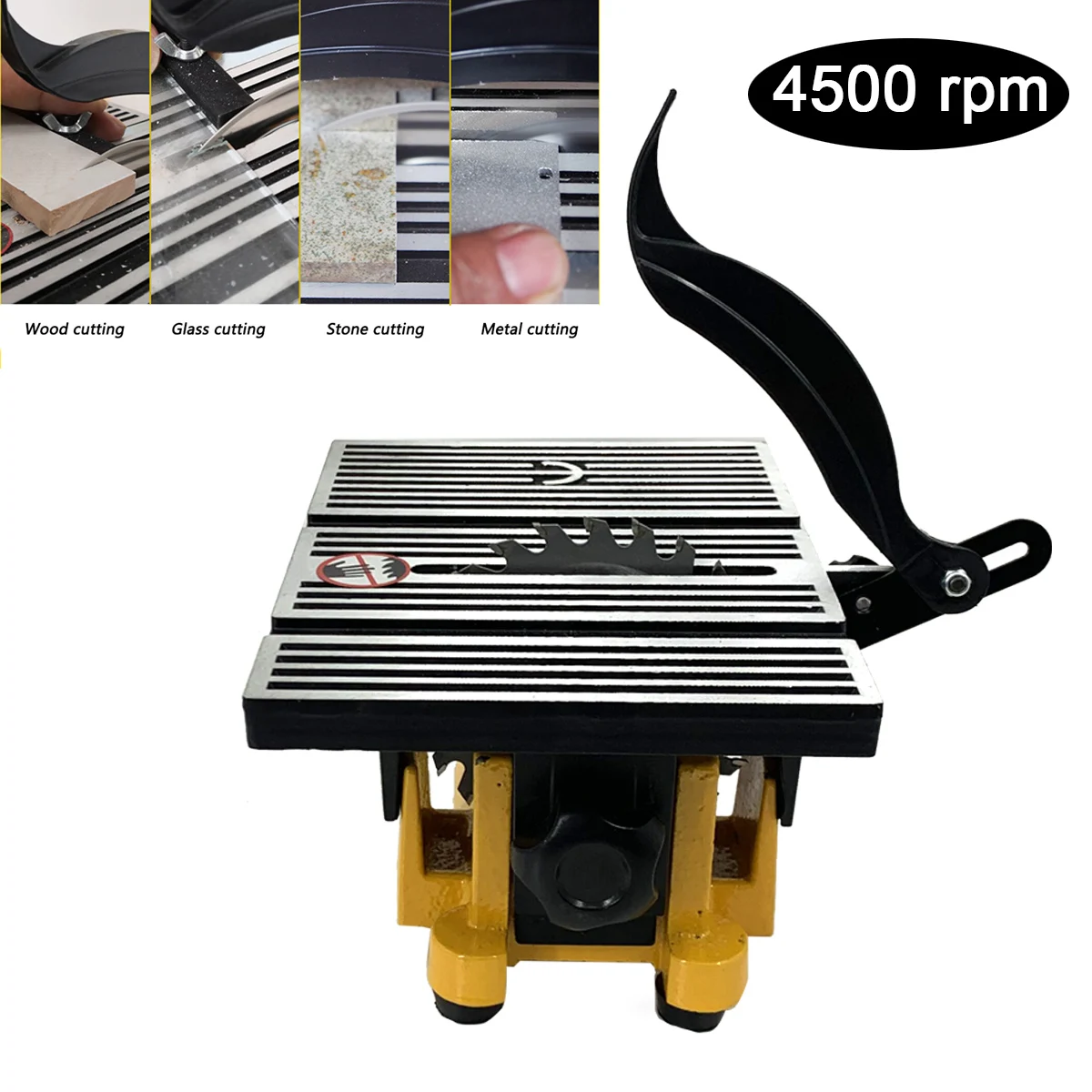 FREE SHIPPING 110V Multifunction Mini Bench Saw For Cutting Wood Copper Aluminium 4