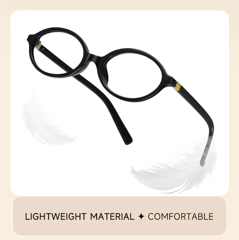 2025 BEAU FIVE Neue photochrome Retro-High-End-Brille mit ovalem Rahmen für Damen – schlankmachend und geeignet für natürliche Aussichten F102 – Detail 6