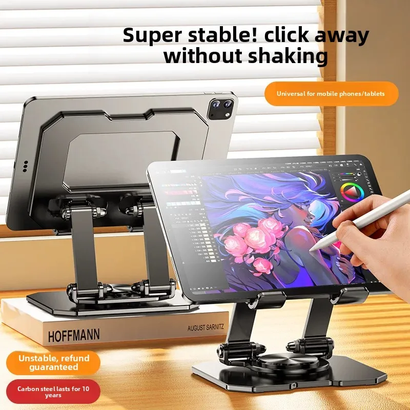 

360° Rotatable Desktop Holder for 4.7-13 inch Phone & Tablet, Foldable & Anti-Shake Design for Drawing, Gaming, Video Watching