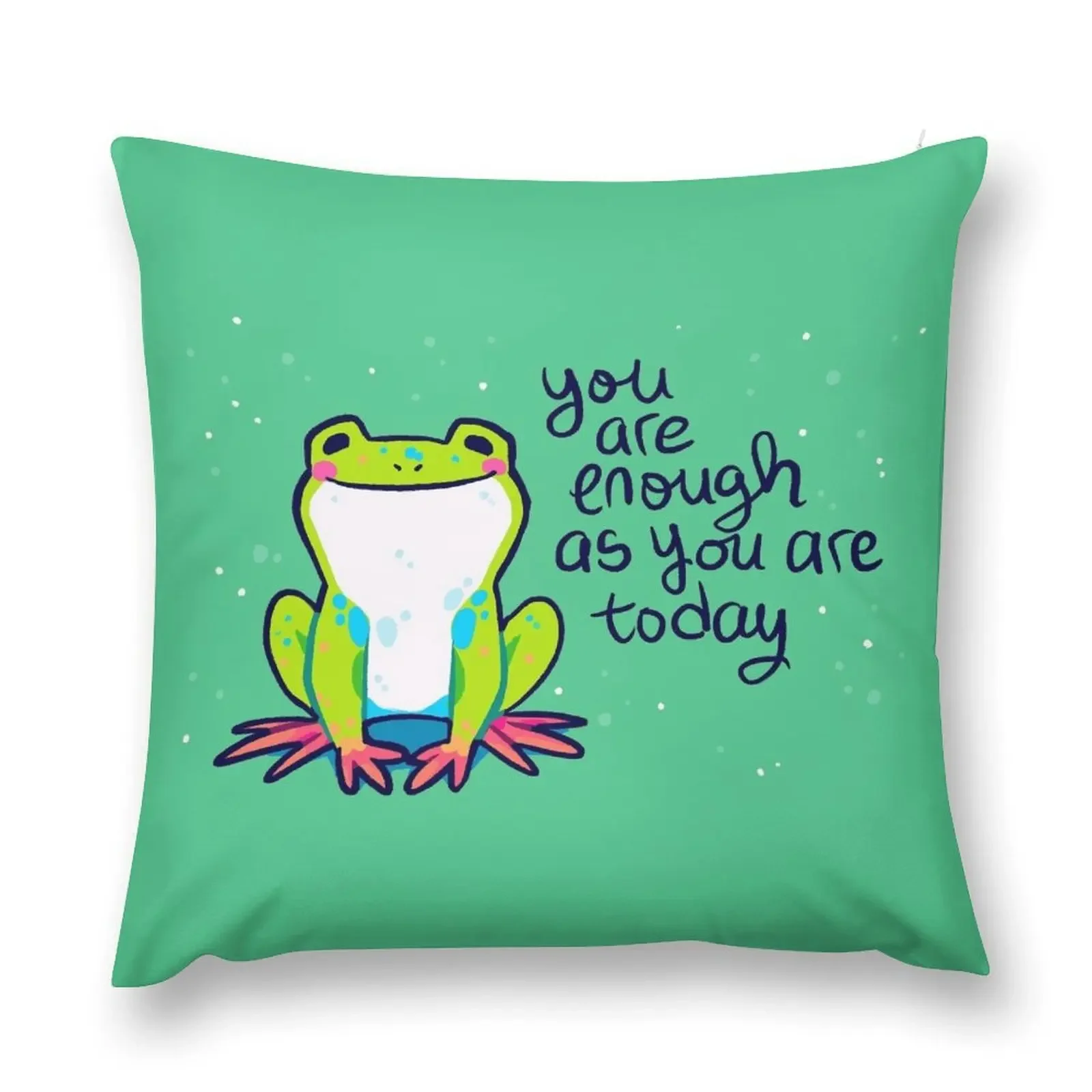 You Are Enough As You Are Today Tree Frog Throw Pillow Christmas Pillowcase pillow cover christmas New year pillow