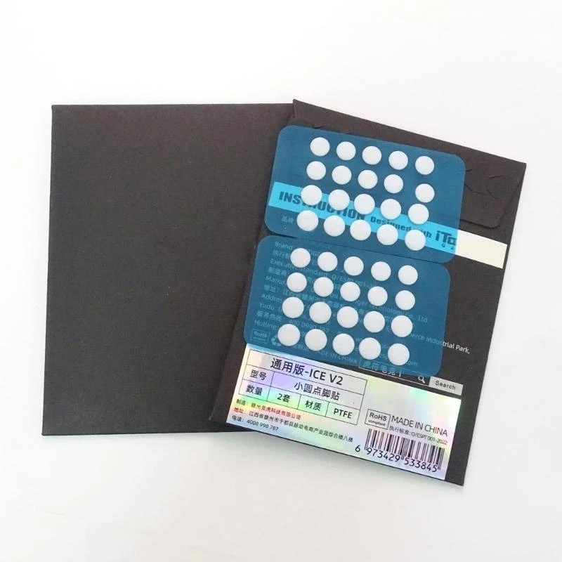 Q5wa Ice Mouse Clates Feet Diy Universal Dot Мыши скользит вокруг края белые 1 упаковка