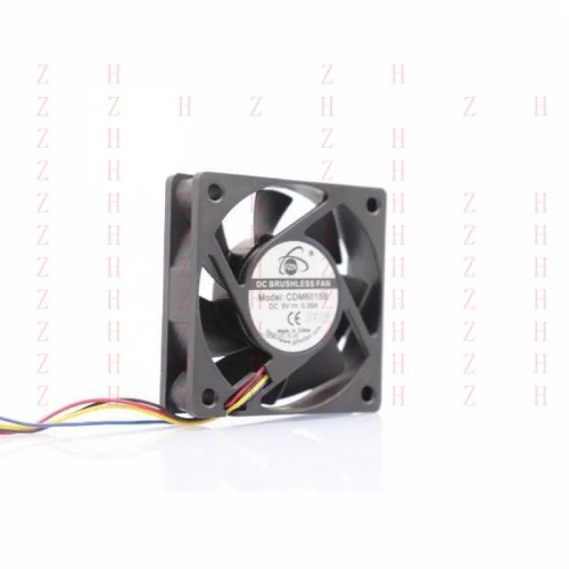 XXZ for   1PC FZN CDM6015B DC5V 0.35A 6CM 4-wire Dual Ball Cooling Fan