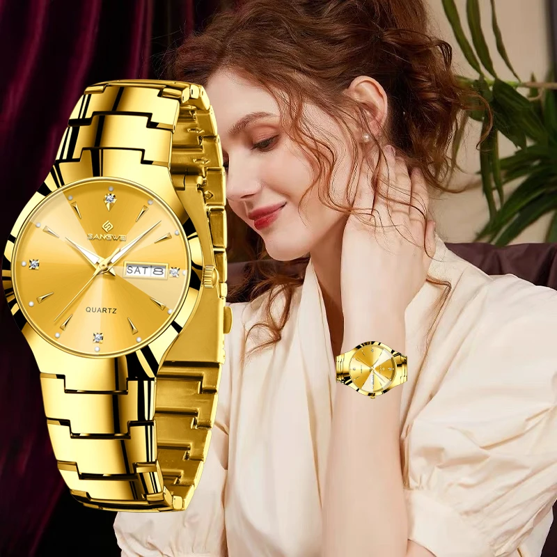 BANGWEI جديد الإبداعية الماس ووتش المرأة أزياء أنيقة ساعات يد للهدايا النساء للماء مضيئة الكوارتز السيدات ووتش
