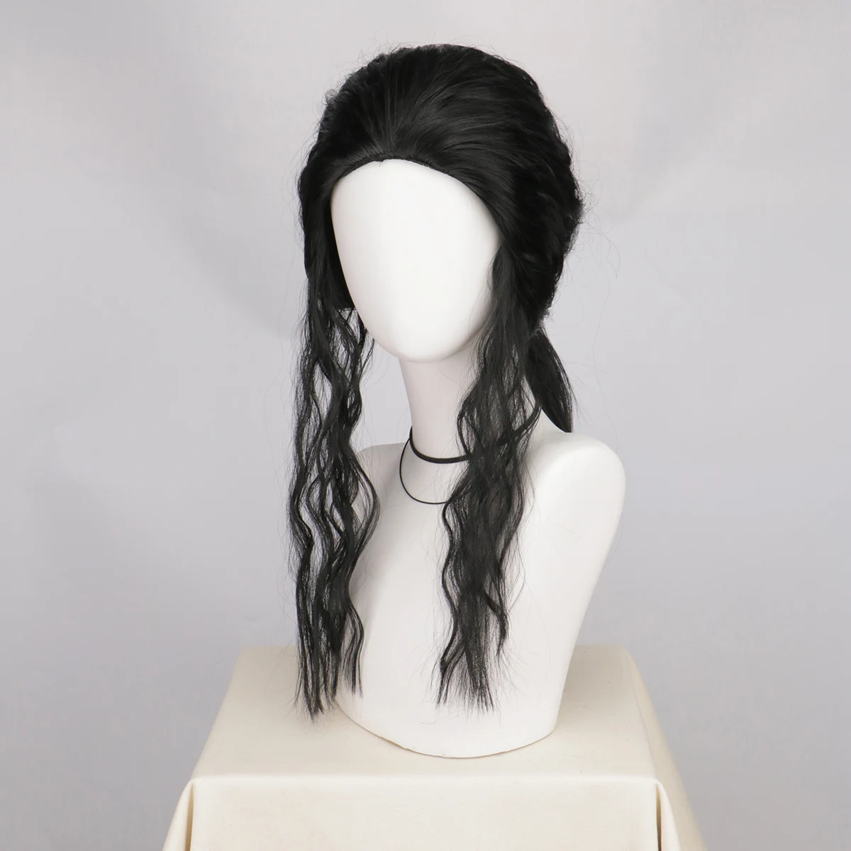 Pelucas de Cosplay Rizadas Negras Michael, Pelucas Largas Rizadas de Imitación de Colonia para Cosplay, Peluca de Pelo Sintético para Disfraces de Halloween