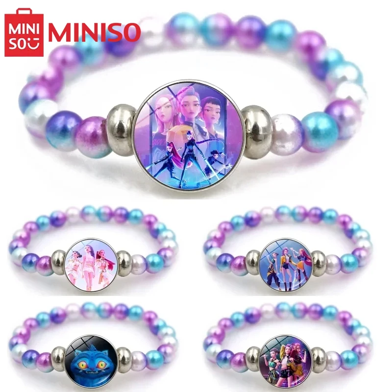 MINISO KPop شيطان الصيادين أساور الفتيات موضة مطرز معصمه لطيف الكرتون الشكل مجوهرات اكسسوارات الأطفال GiftToys #3