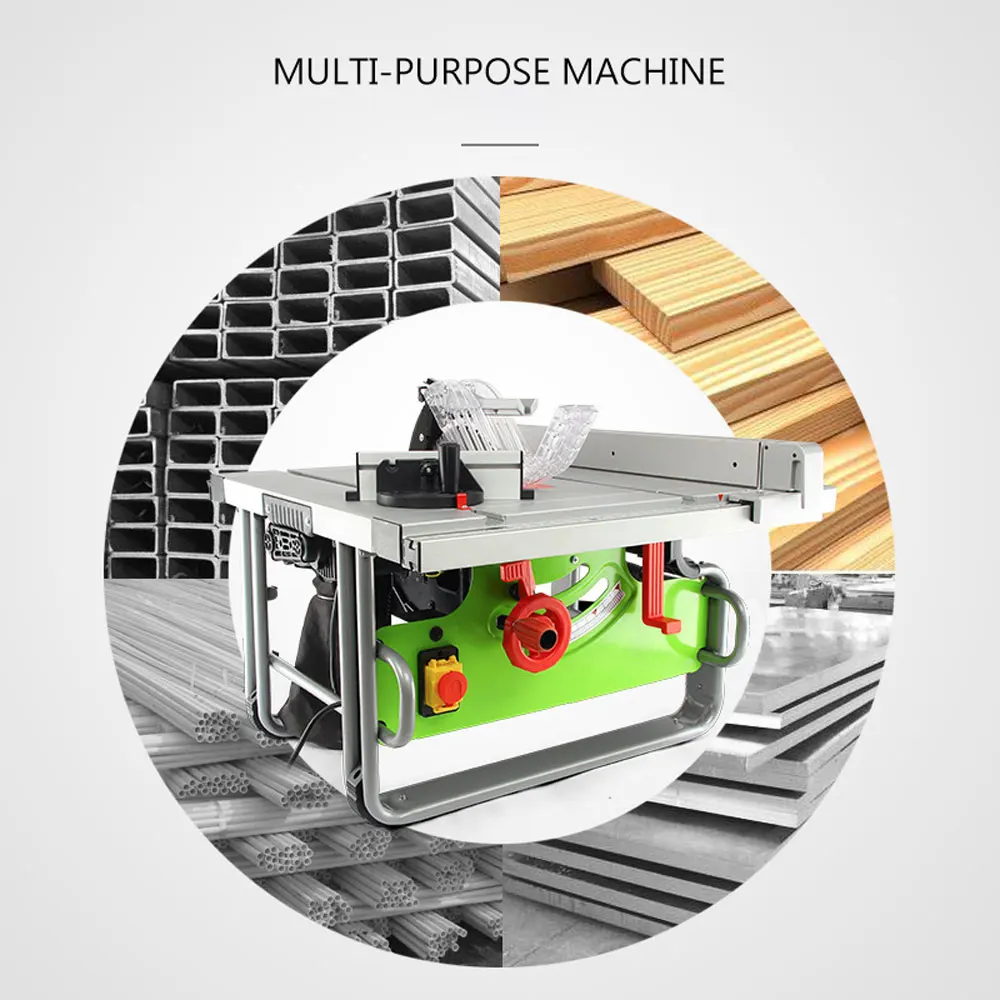 10 Inch Dustless Table Saw Multifunctional Woodworking Sliding Table Saw Electric Circular Saw Cutting Machine  
