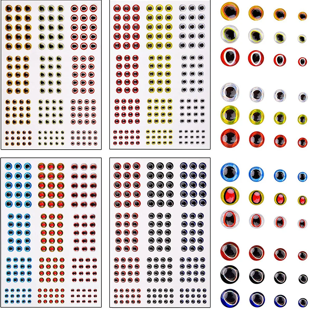 Ojos holográficos realistas para señuelos de pesca – Atado de moscas DIY