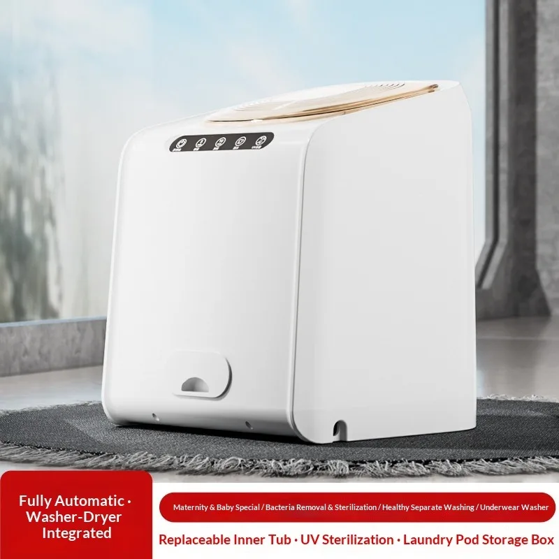 

2025 Portable Mini Washer Dryer Dual Use Underwear Socks Sanitizing High Temperature Wash Spin Dry Compact Travel Machine