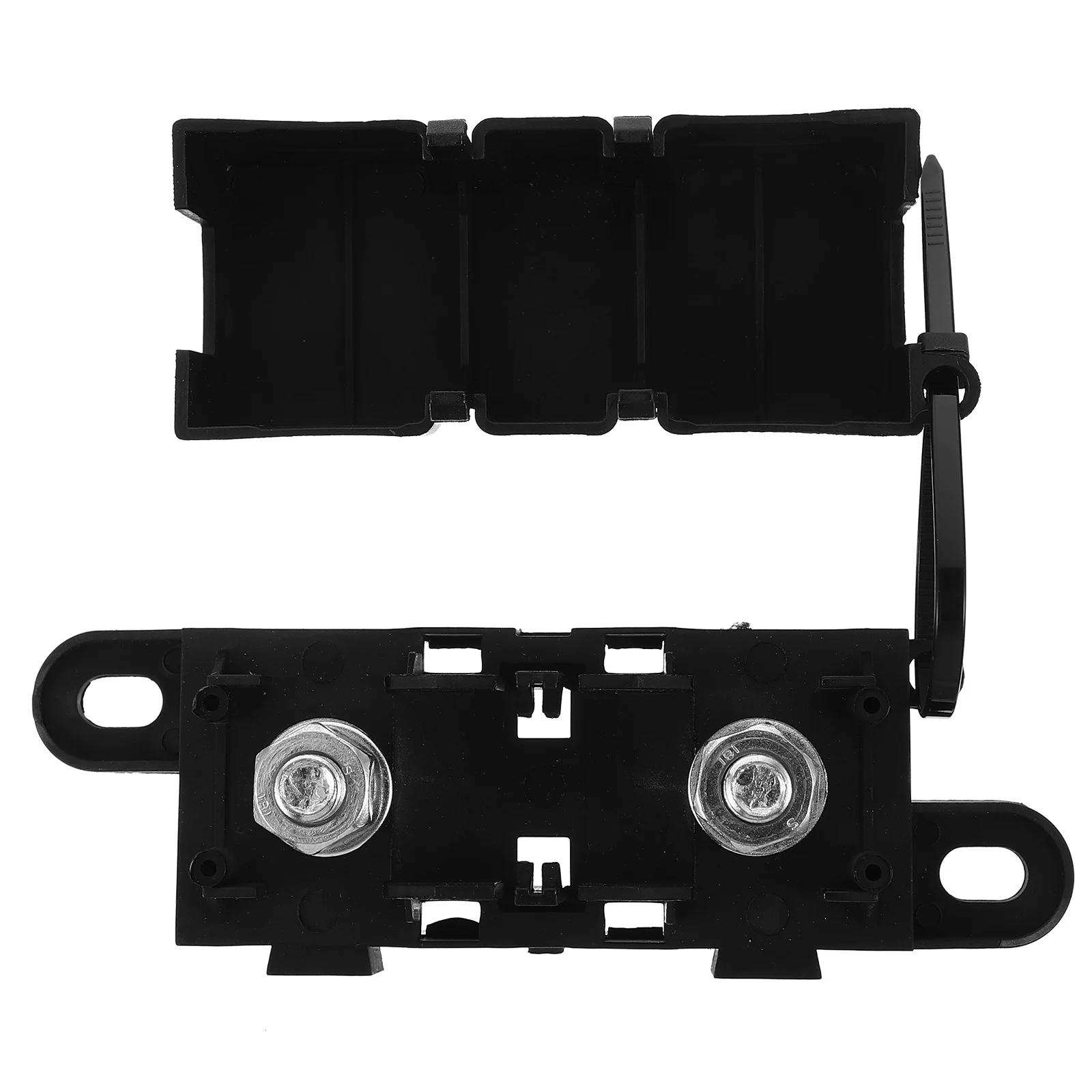 

Large Size M8 Threaded Bolt Car Truck Fuse Holder Box Splashproof Stackable for 1 Backup Car Truck Fuse Box Holder