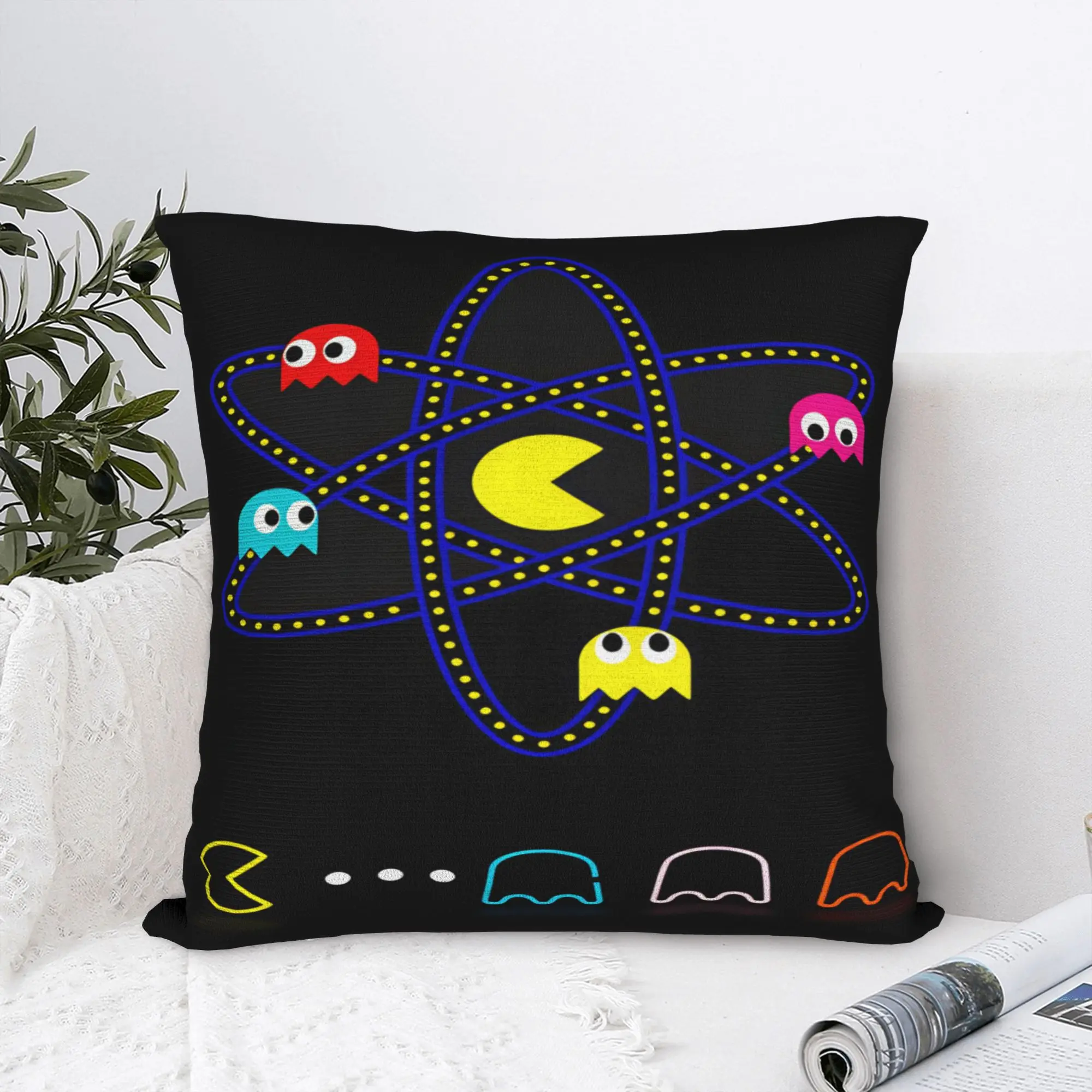 Pac-Man Pillowcases  Kawaii Pillow Case For Living Room Bed Chair Design Pillow Cover