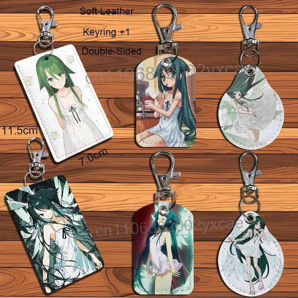 Horror fiction Song of Saya Card Holder With Keychain Executive Protection For Bank Credit Subway Bus Case