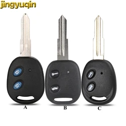 Jingyuqin – coque de clé télécommande pour Chevrolet LOVA Sail Epica Lechi Spark, 2 boutons, lame de clé en laiton non coupée, remplacement vierge