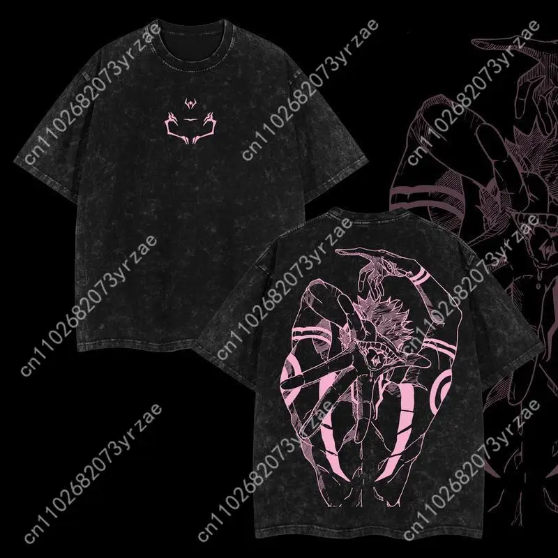 

Ryomen Sukuna Retro Tshirt Man Woman High Quality Vintage T Shirt Cotton Short Sleeves Fashion T-shirt Soft Breathable Tops