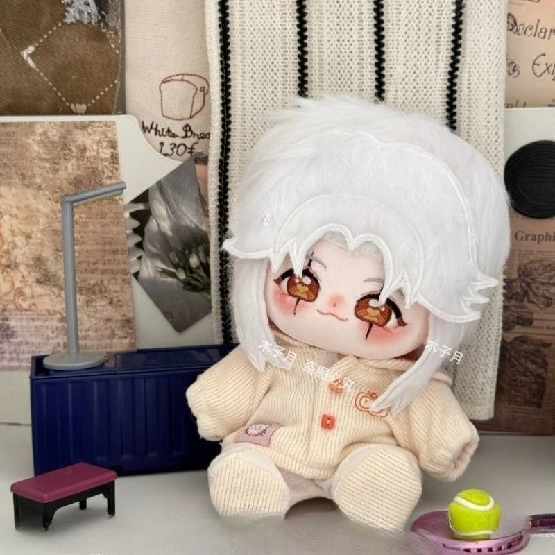 20cm Anime Gra Atrybuty Pierrot Kawaii Cosplay Bawełniana Lalka z Szkieletem Kreskówka DIY Przebranie Ubrania Figurki Zabawki Prezent dla Fanów