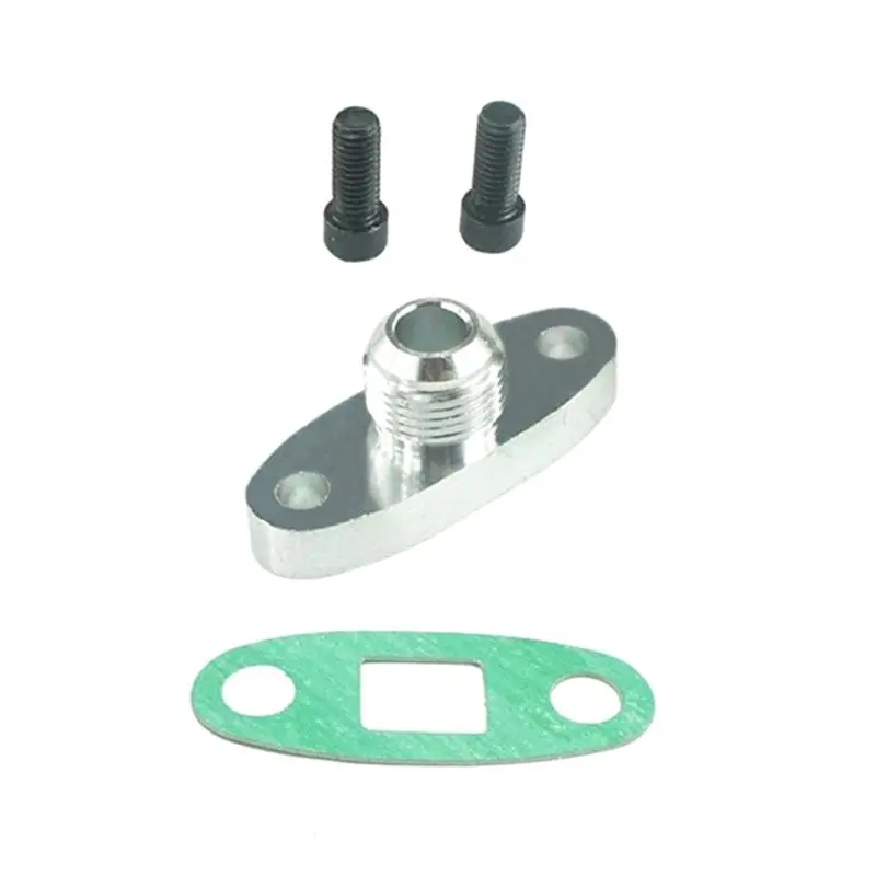 Kit adattatore guarnizione flangia Set uscita scarico olio turbo 10AN raccordo per T3 T4 T04 GT40 GT50 GT55