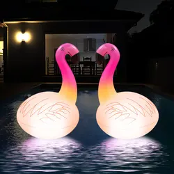 Solar Rechargeable Luminous Ball Light, LED Flamingo Light, Waterproof, Colorful Pool Floating Light, Lawn Landscape Light