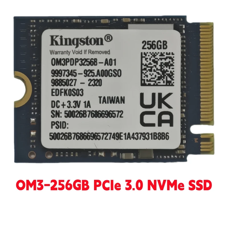 Kingston OM3 128GB PCIe 4.0 & OM3 256GB PCIe 3.0 Gaming M.2 2230 NVMe Internal SSD - Kompatibel dengan Stream Deck, Laptop & Desktop