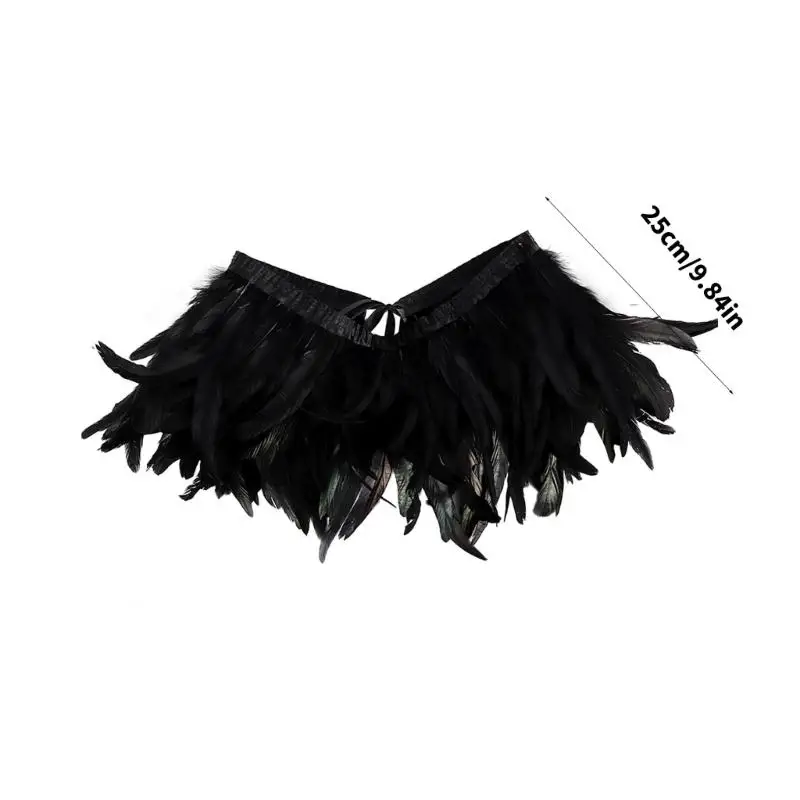 عباءة ريشة مصنوعة يدويًا 652F سهلة الطي وقابلة للحمل لأي مناسبة مجوهرات ملفوفة على الكتف