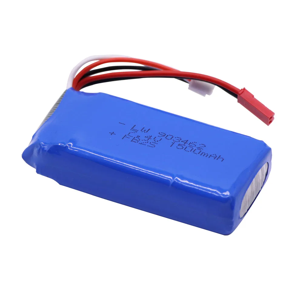 7.4V 1500mAh lipo batteria 903462 JST/SM/T/EL-2P PLUG and Charger set Per FT009 barca del RC 12428 batteria Lipo 2S 7.4V RC batteria giocattolo