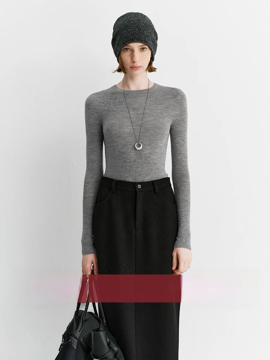 

Футболка Amyy Studios из 100% шерсти, вязаная круглой вязкой, из пряжи Yangzi 20S, 8-игольная, цельновязаная шерстяная футболка