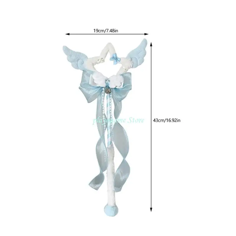 Y88A 천사 마법의 완드 요정 완드 스타 완드 공주 천사 완드 할로윈 생일 파티 웨딩 크리스마스 코스프레