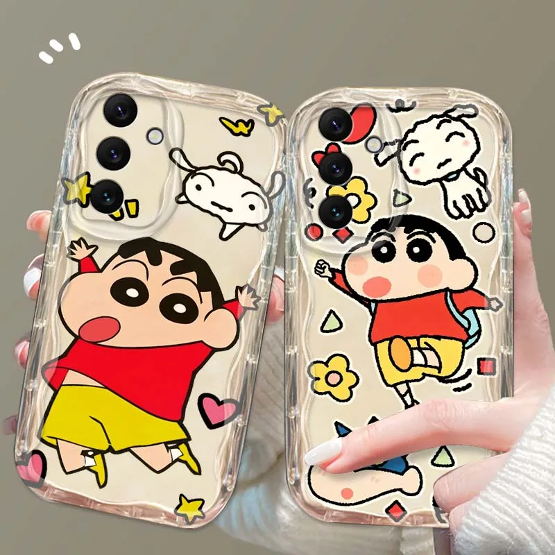 

C-Crayons S-Shin-chans Phone Case For Samsung A73 A72 A71 A56 A55 A54 A53 A52 A51 A32 A36 A26 A25 A13 A14 5G Wave Oil