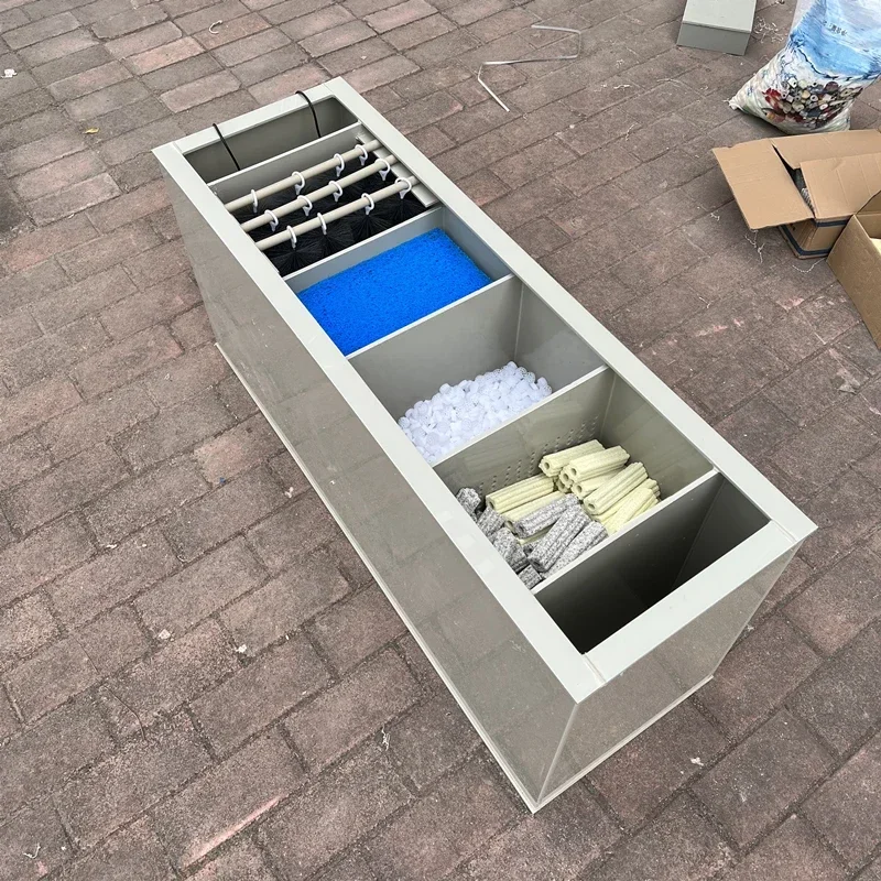 Wet and dry separation of precipitation in fluidized bed filter box of large fish tank koi fish fish pond Hot sales Hot sales Ho