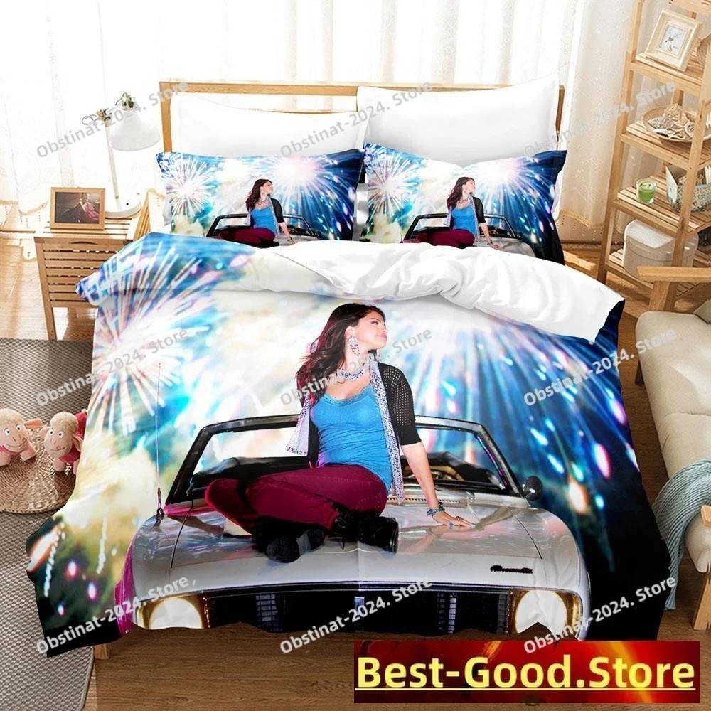

Top Sexy Selena Gomez Bedding Set Printed single Comforter Quilt Bed Cover Duvet Cover Pillow Case 3 Pieces Sets Kids Adult Size