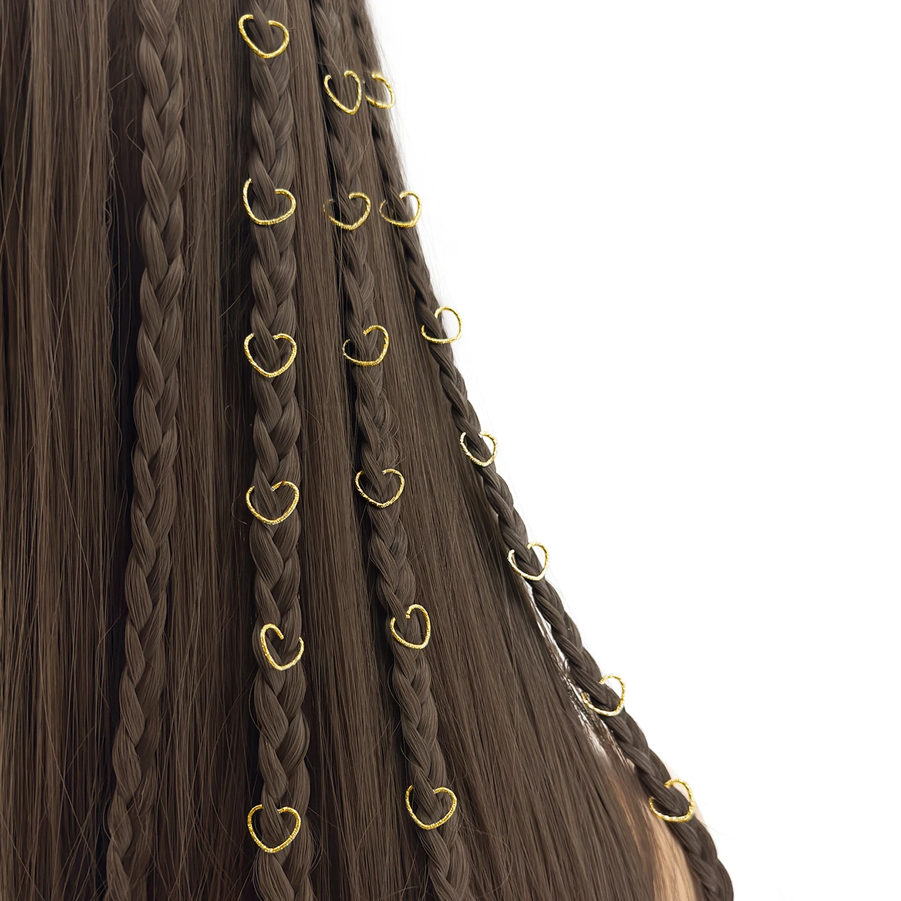 30PCS Hair for Braids Dreadlock Accessories Metal Braid Clips Non-Piercing Ear Clips Beard Beads Hair Cuffs Clips Locs Jewelry