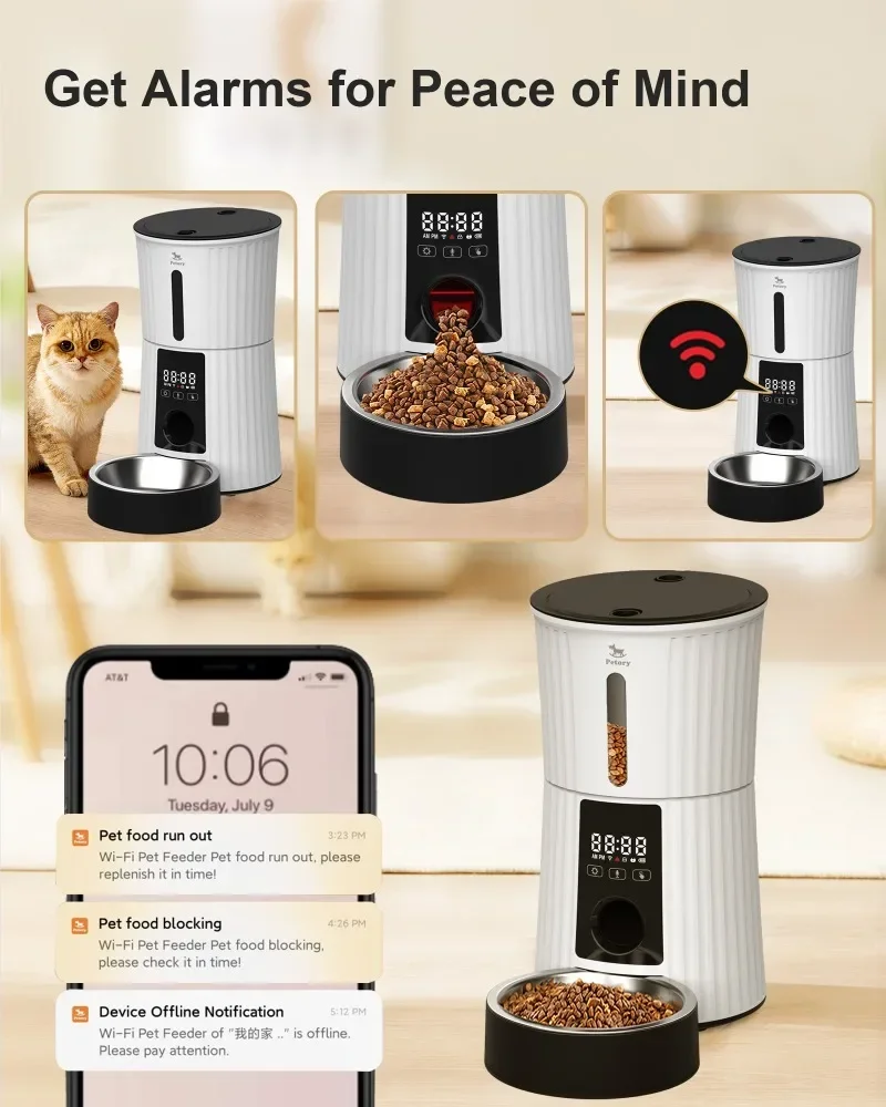 Automatic Portable Food  Smart Pet Feeder Mobile Phone App