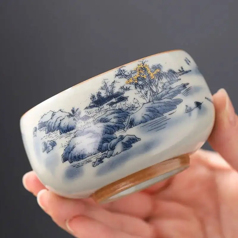  Ru Kiln Tea Cup Master Cup Ceramic Cracked  Teacup Single Cup