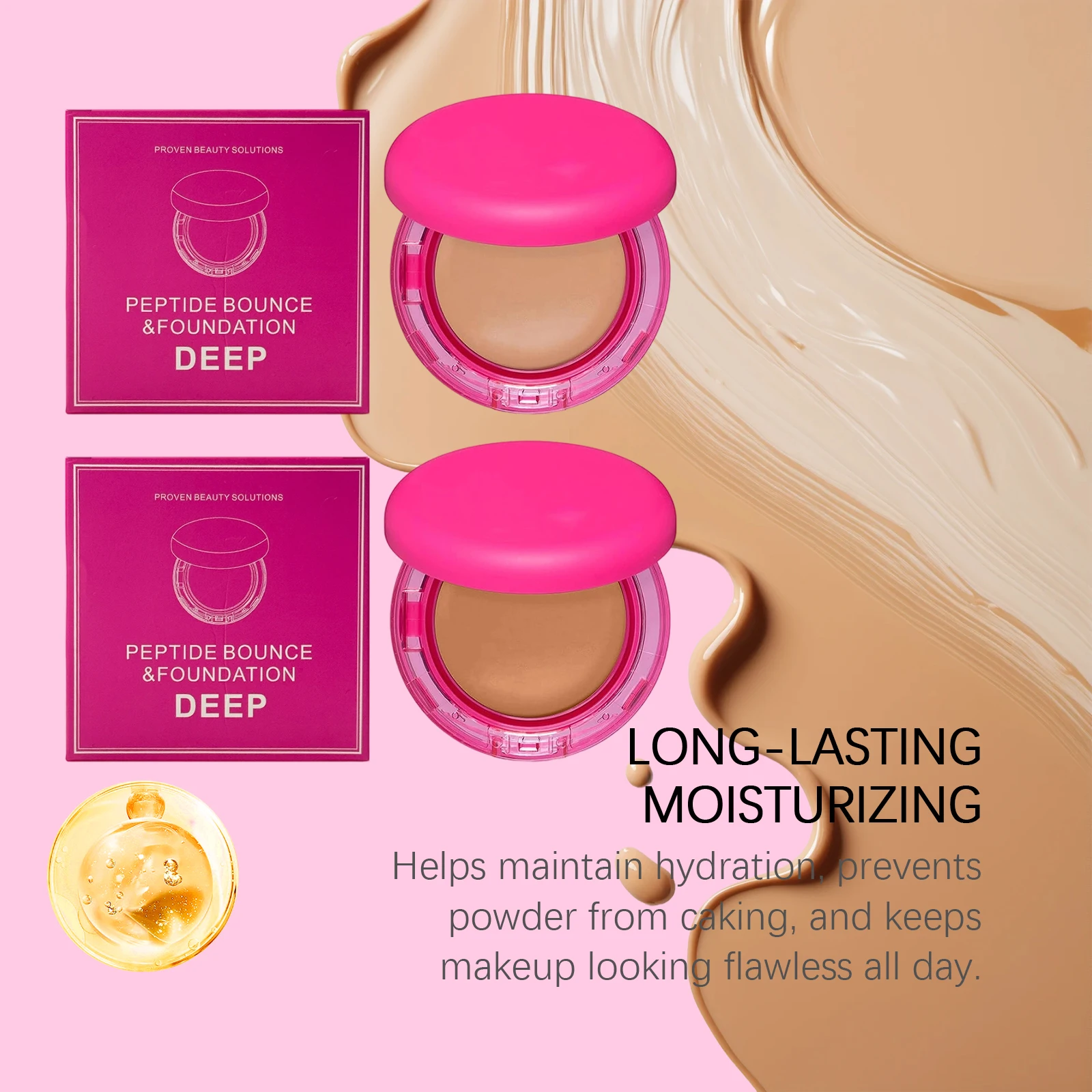 الببتيد ترطيب الأساس المكياج كريم المخفي السيطرة على النفط تغطية كاملة ترطيب طويلة الأمد مقاوم للماء قاعدة ماكياج