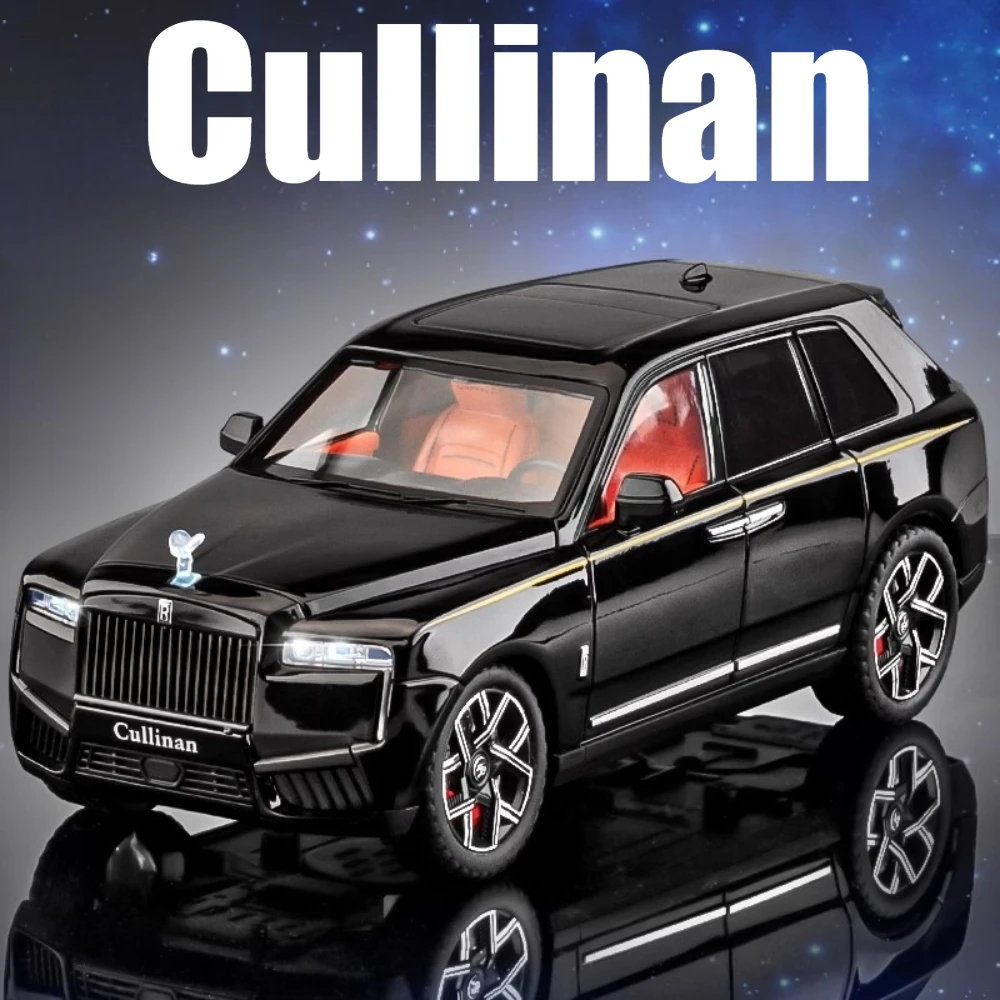 

1:24 Rolls Royce Cullinan Phantom Car Model Toy Shock Absorption Simulation Sound Light Pull Back Vehicles Models Kids Gifts