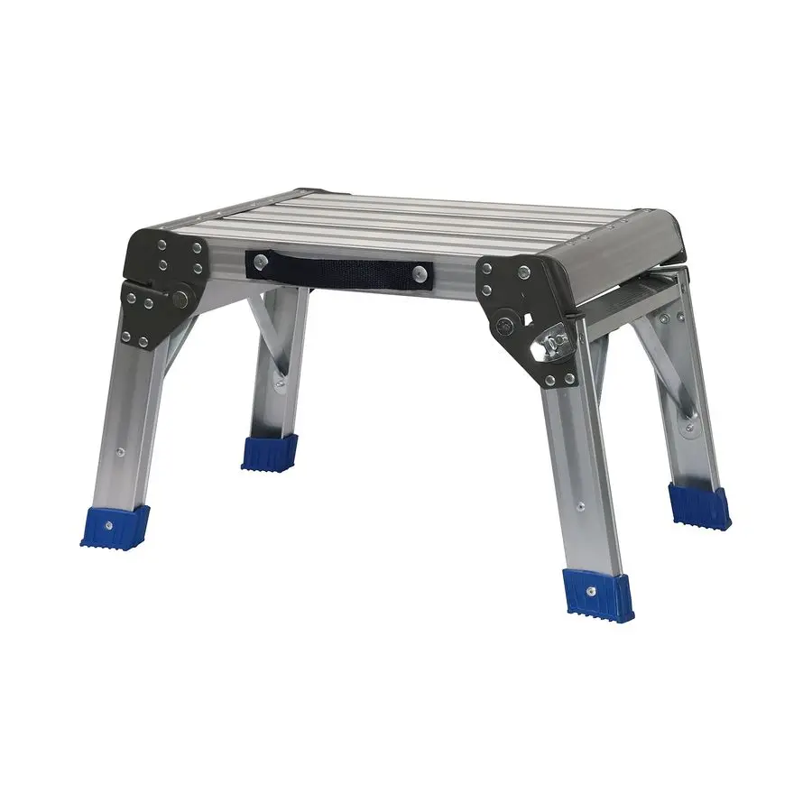 

80773 Folding Aluminum Work Platform amp Step Stool, Lightweight Portable Step with Carry Handle, 350 lb Capacity