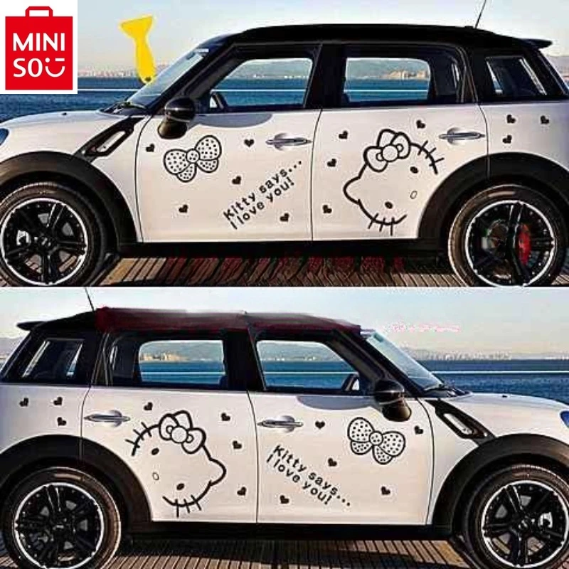 

2025 New Car Cartoon Hello Kitty Stickers Personalized Body Creative Scratch resistant Decorative Stickers Accessories