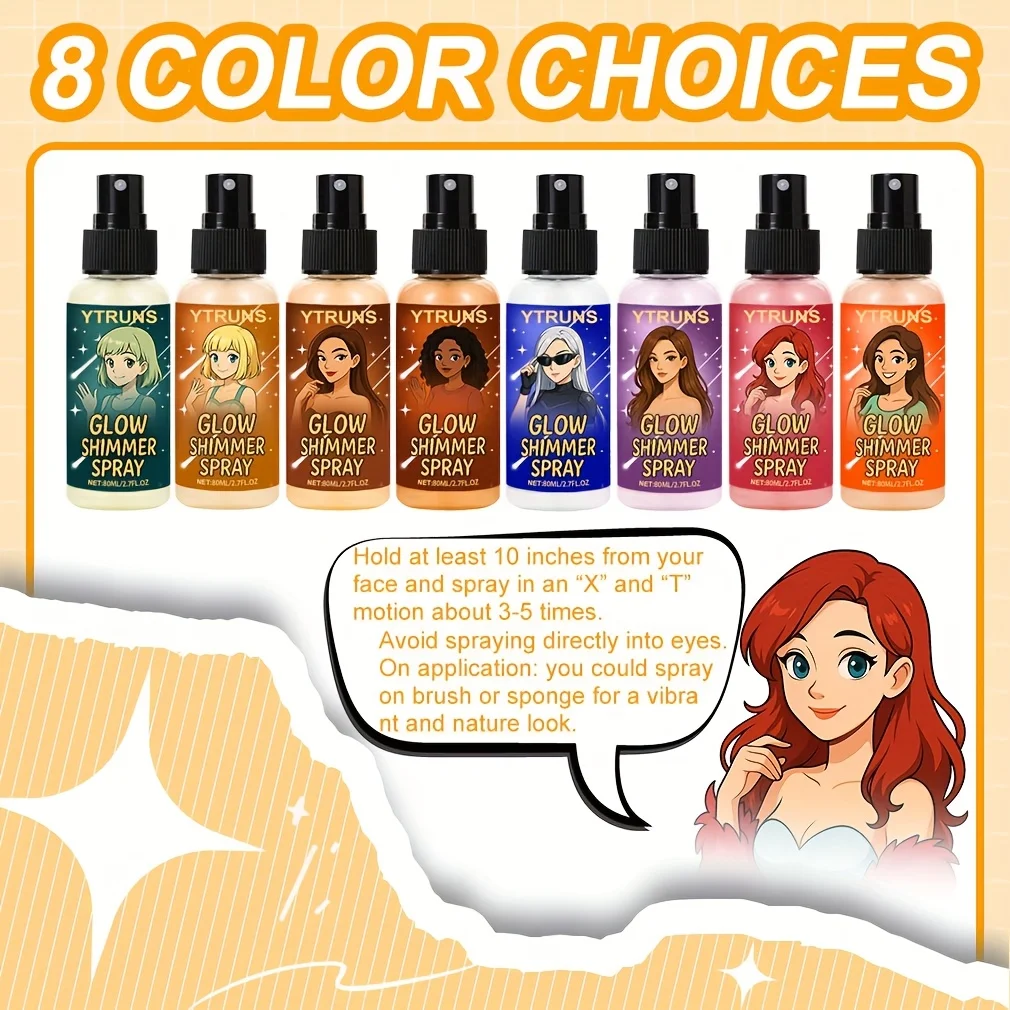 Schimmernder Glow Mist für Gesicht, Körper und Haare. Dieser leichte schimmernde Nebel beleuchtet Haut und Haare.