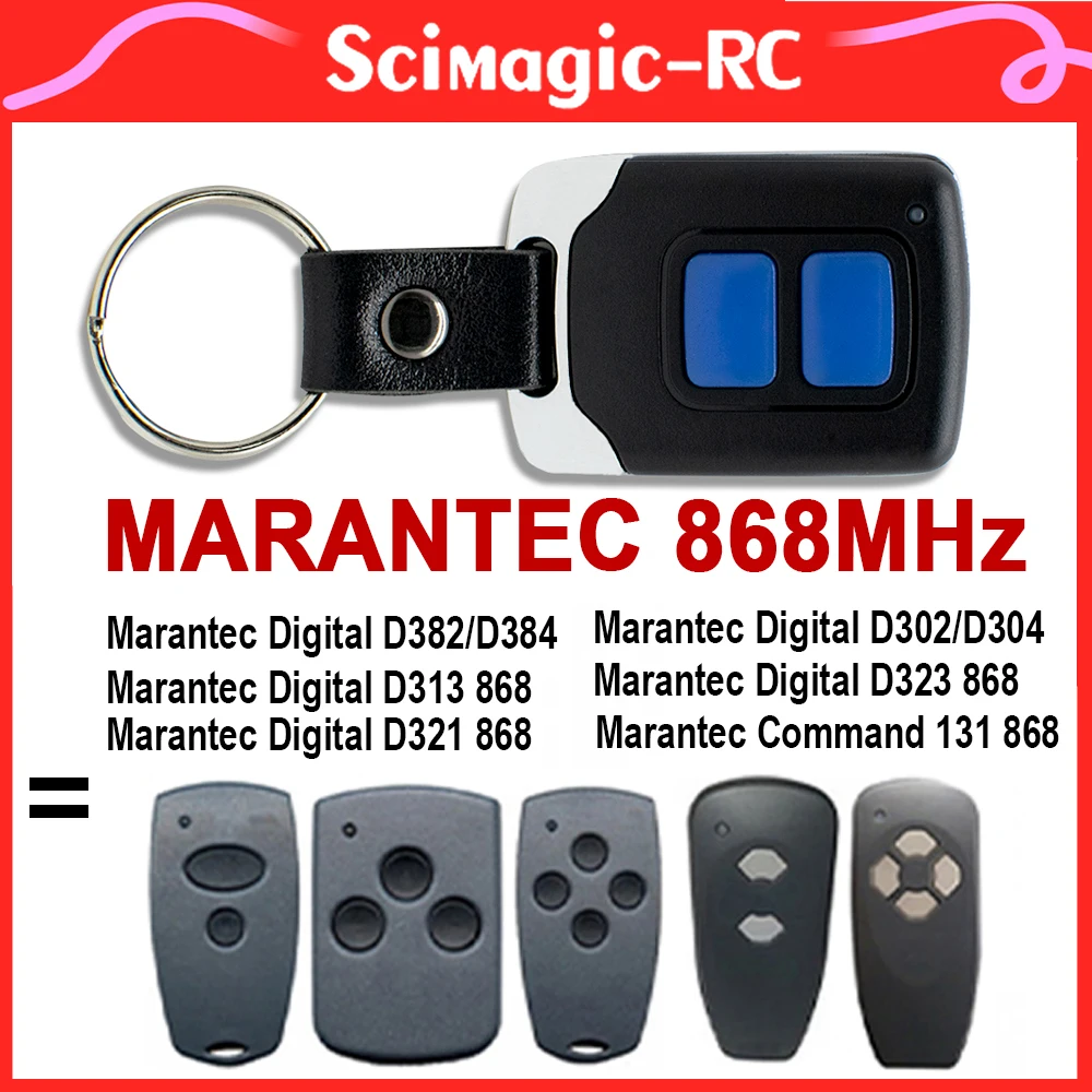 

868MHz Garage Remote Control for MARANTEC Digital D302 D304 D313 D321 D382 Duplicator Transmitter 868.3mhz Gate Door Opener