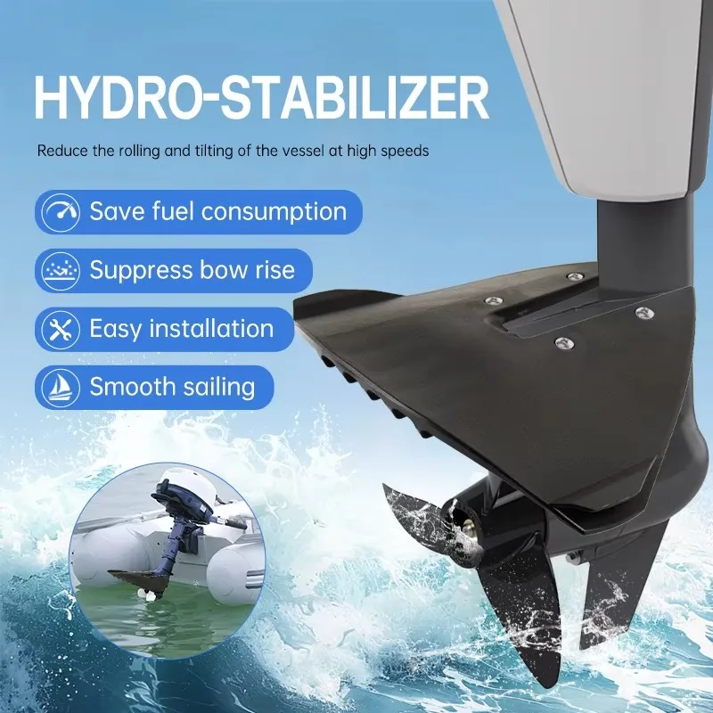 2026 Premium Trim Tabs for Outboard Motors 40-200HP Marine Boat Trim Tabs Single Plate Tail Wing Stabilizer Accessories
