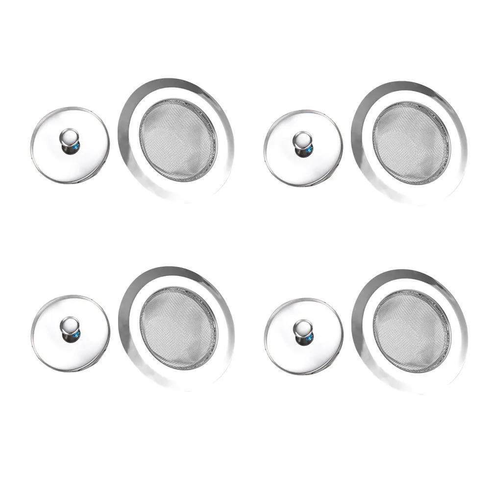 

4pcs Stainless Steel Sink Strainers Fine Mesh Filter For Kitchen Bathroom Drainage Dishwasher Vegetable Wash Sink Strainer Mesh