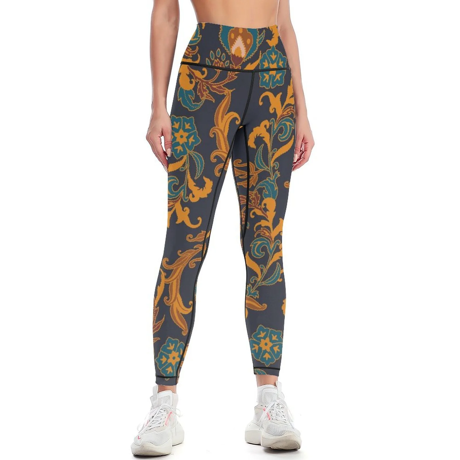 Buysing Sexy Leggings Calças Paisley Calças Inverno Cintura Skinny Ginásio Lazer Calças Justas Térmicas Yoga Roupas para Mulheres