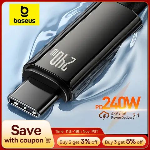 240W USB C Fast Charging Cable BASEUS