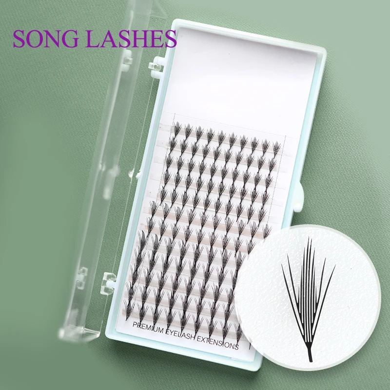 SONG LASHES Premade Fans Comic Spire/Wings Eyelash Extensions Soft Mink Balck material For salon Cluster lashes