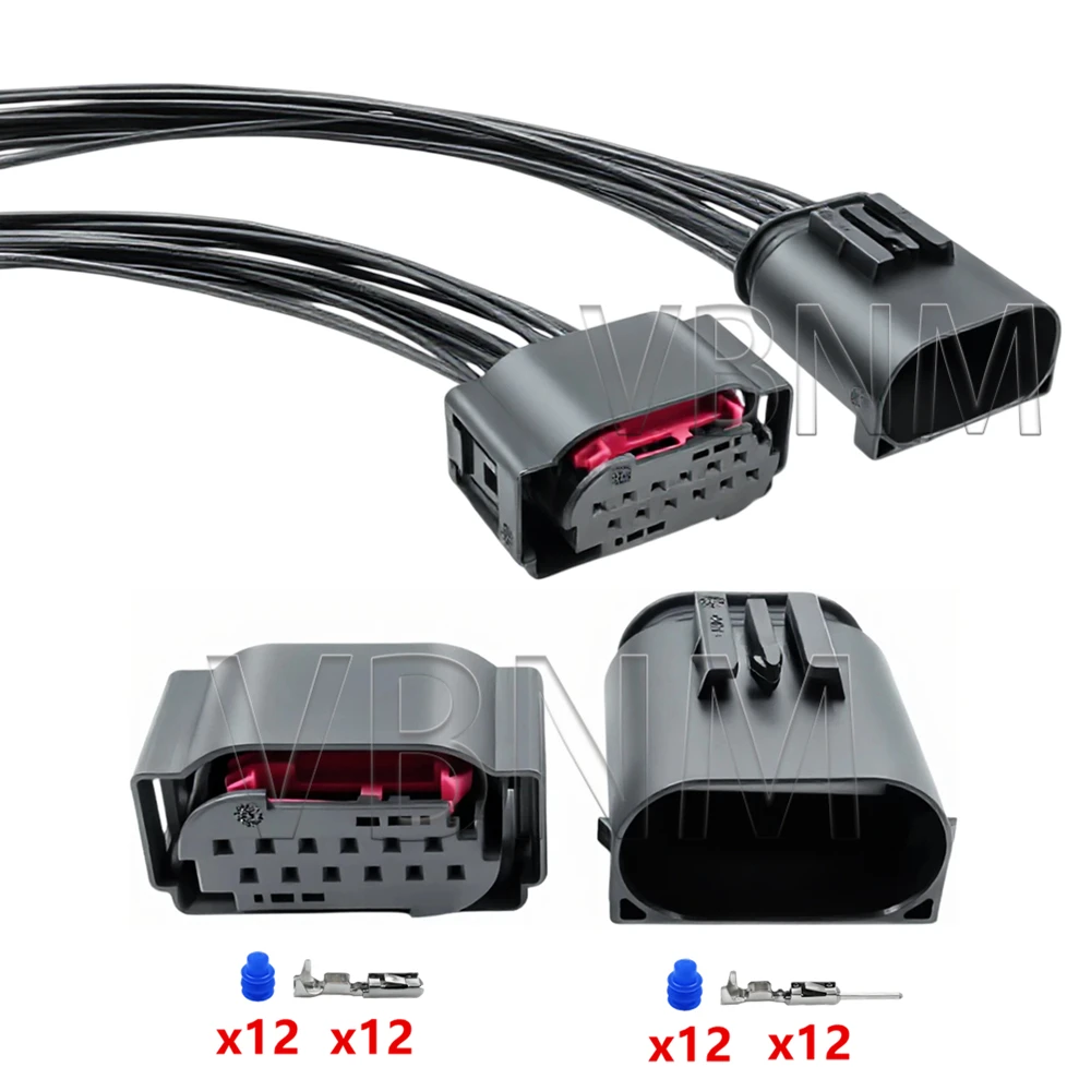 12 Pin 1-967680-1 1534151-1 1534152-1 4E0972713 AC Assembly Auto Lane Change Auxiliary Wiring Terminal Socket For BMW Porsche