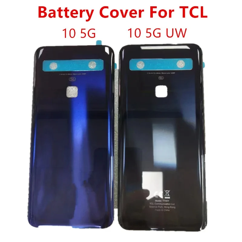 

Корпус для TCL 10 5G T790Y T790H UW T790S, ремонт крышки аккумулятора, Замена задней двери телефона, задняя фотография, наклейка логотипа