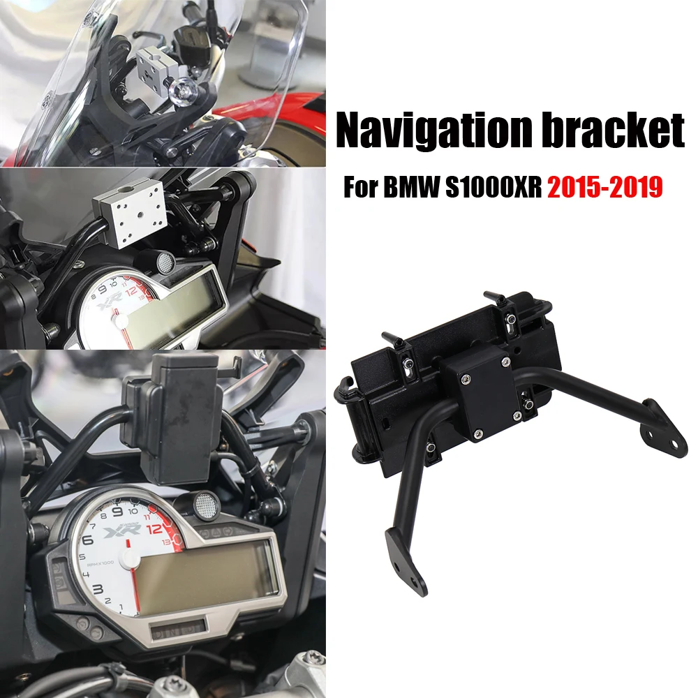 Support de plaque de Navigation GPS/téléphone intelligent, support adaptateur pour moto BMW S1000XR S 1000 XR 2015 2016 2017 2018 2019