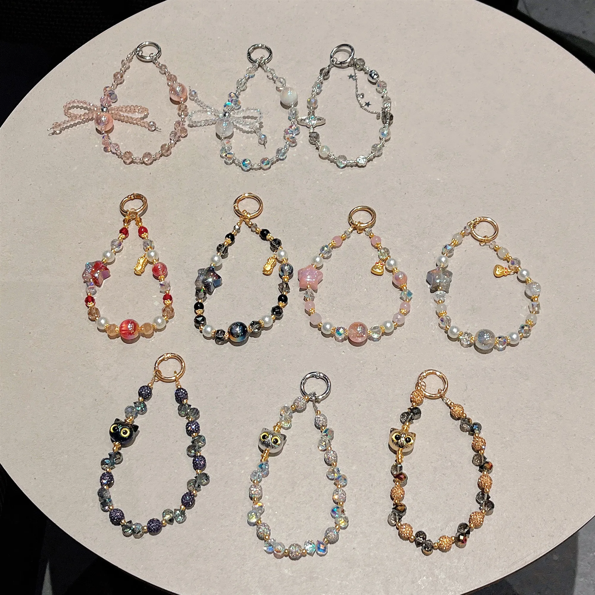 

Ремешок для мобильного телефона, чехол для телефона на запястье, брелок-браслет, жемчужный кристалл, цепочка со стразами, модная цепочка из бисера, подвеска, украшение