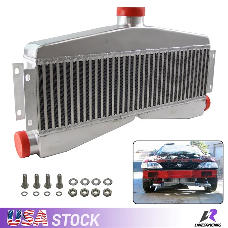 Universal Twin Turbo Intercooler Bar & Plate Design 2 Inlets 63mm/2.5in OD 1Outlet 76mm/3in OD