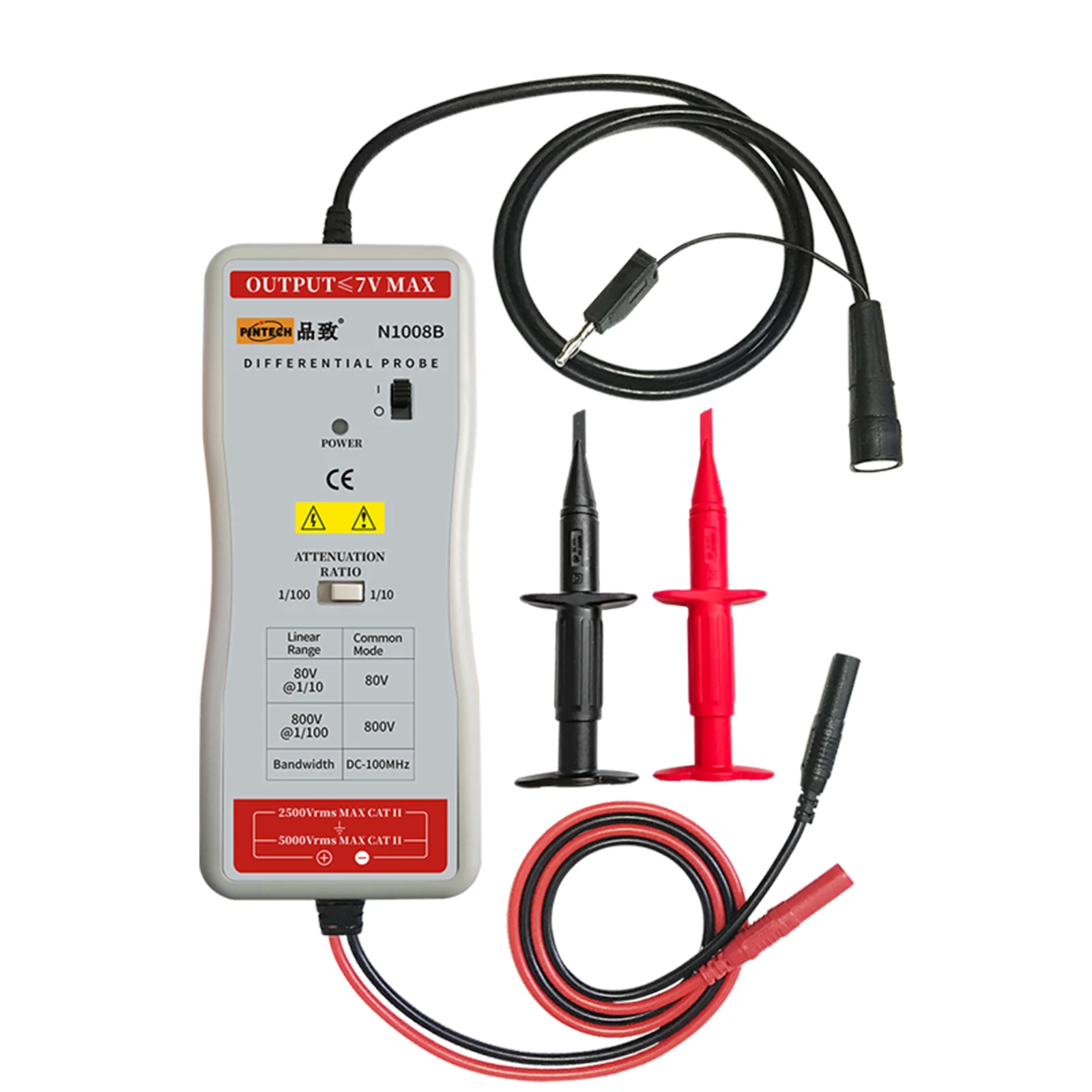 Oscilloscope Probe 100Mhz 10X - PINTECH N1008B 100MHz High Voltage Differential
