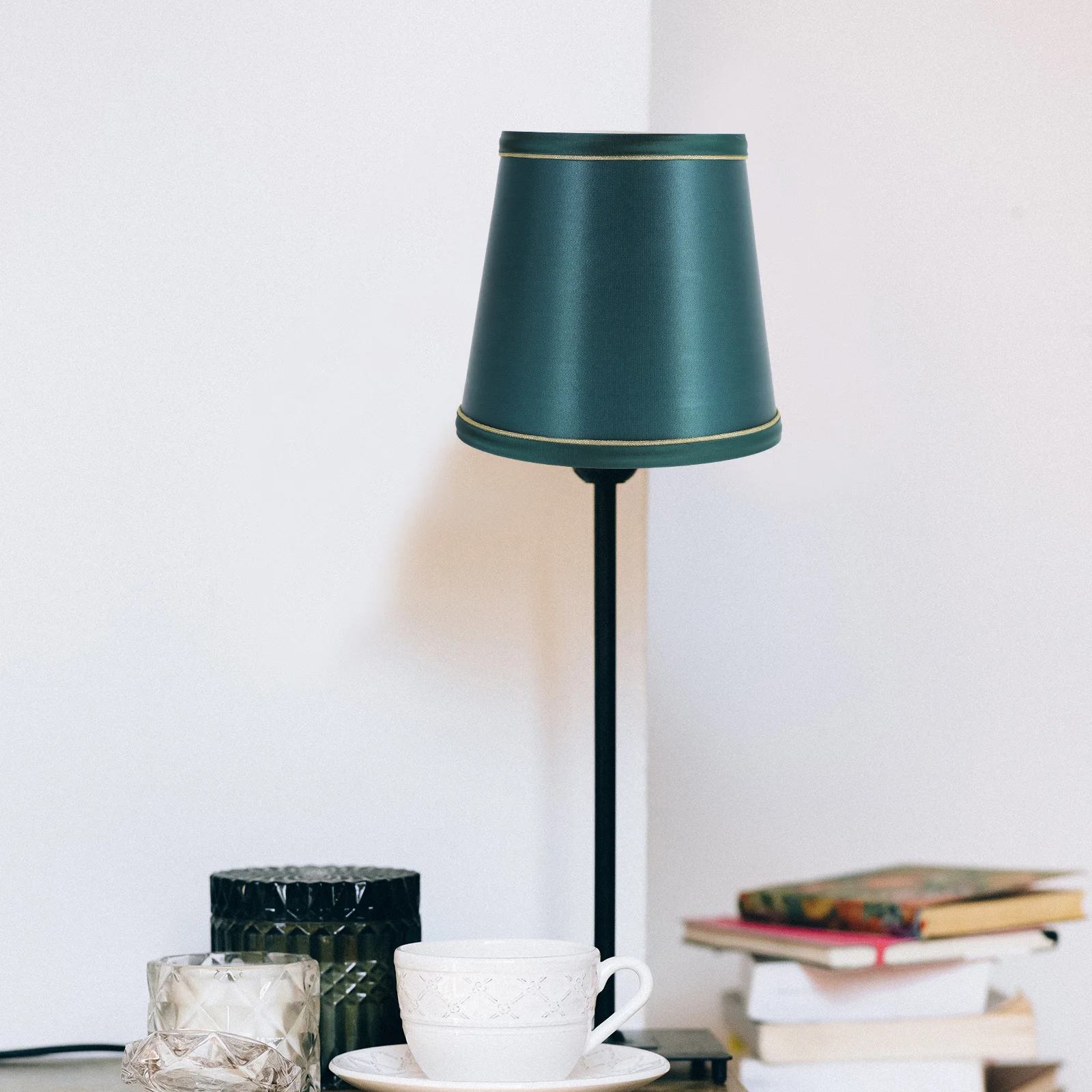 

Desk Lamp Shade Replacement Small Fabric Metal Lampshade for Table Floor Lamp E14 Household Living Room Bedroom Study Light