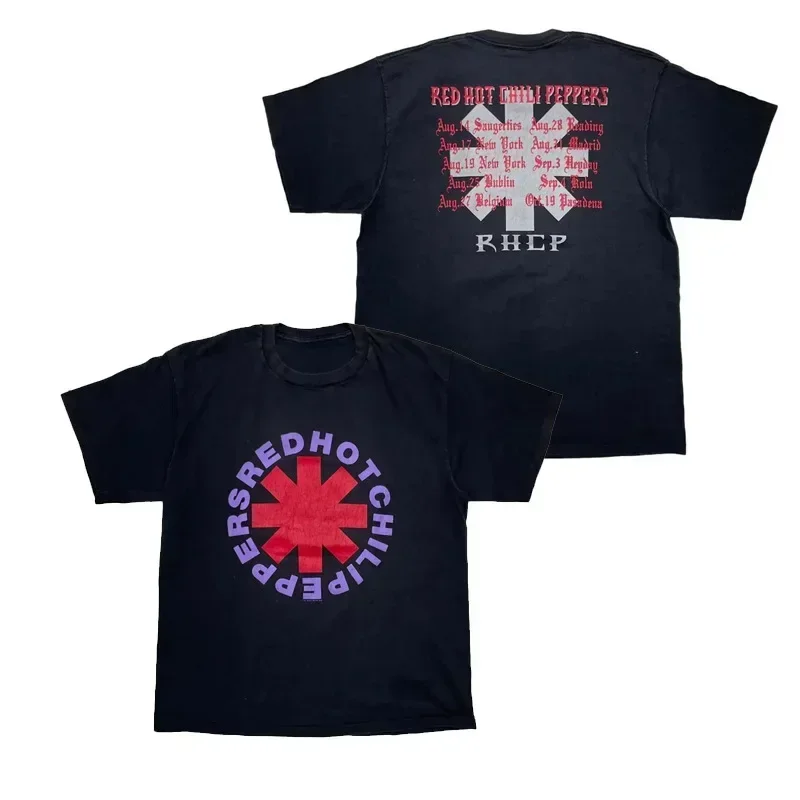 

RED HOT CHILLI PEPPERS PUNK ROCK T Shirt Men Women Cotton Hip Hop Oversized Short Sleeve T Shirt Vintage Top Tee for Fans Gift